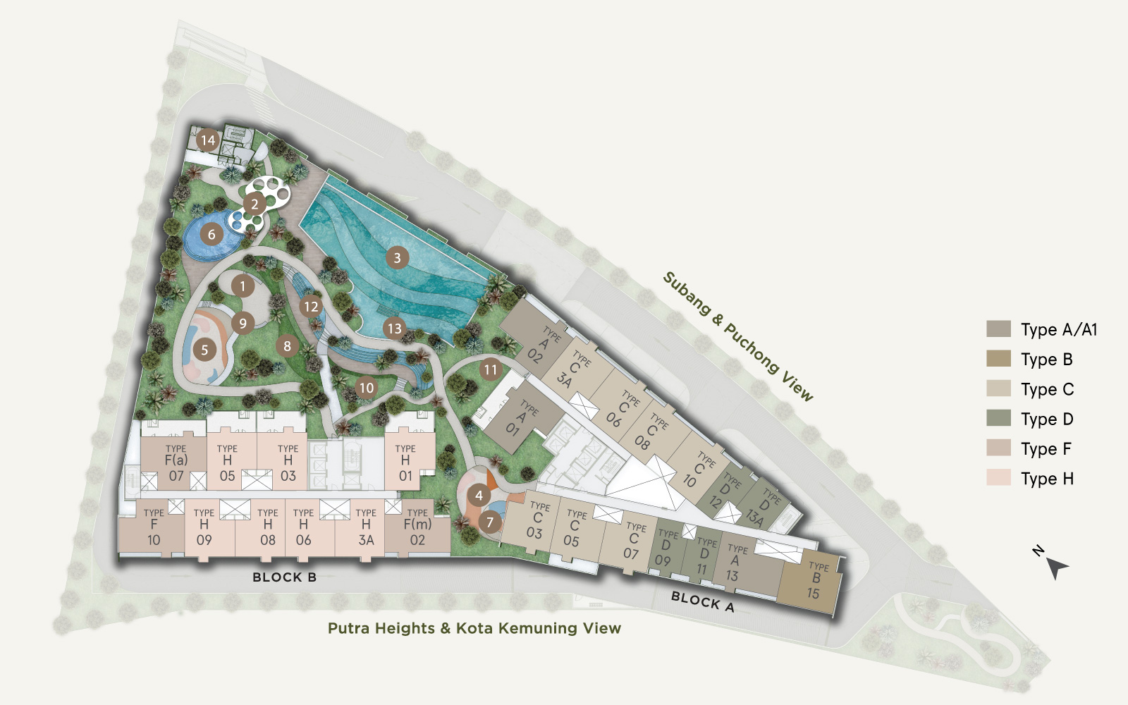 Podium level facilities plan